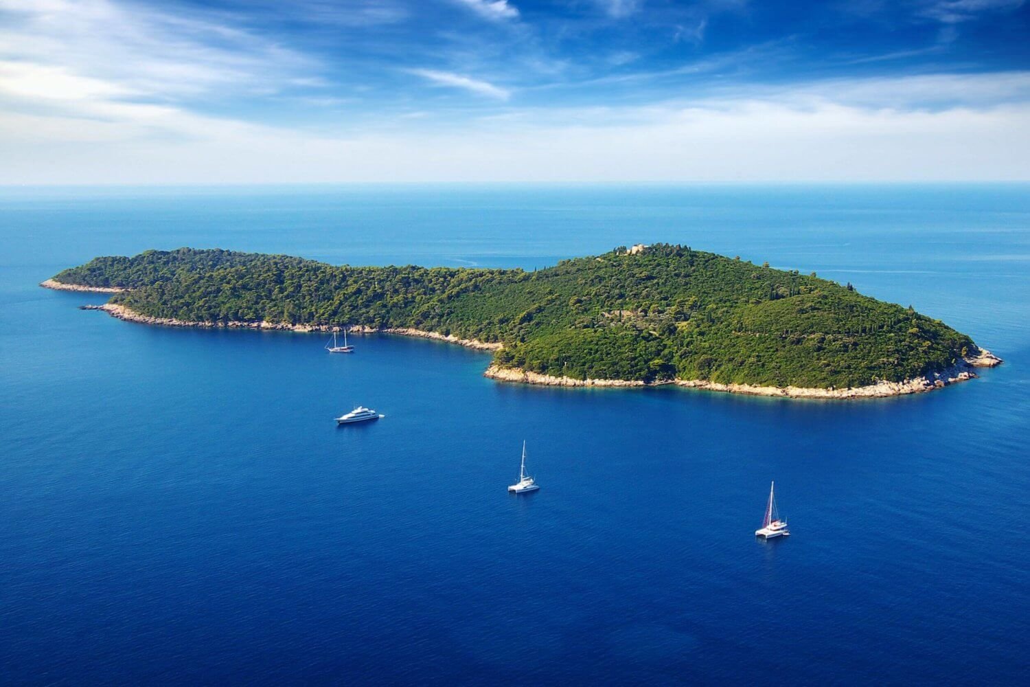 11dubrovnik boat rent Elaphites & Lokrum Island Tour From Dubrovnik aerial photo