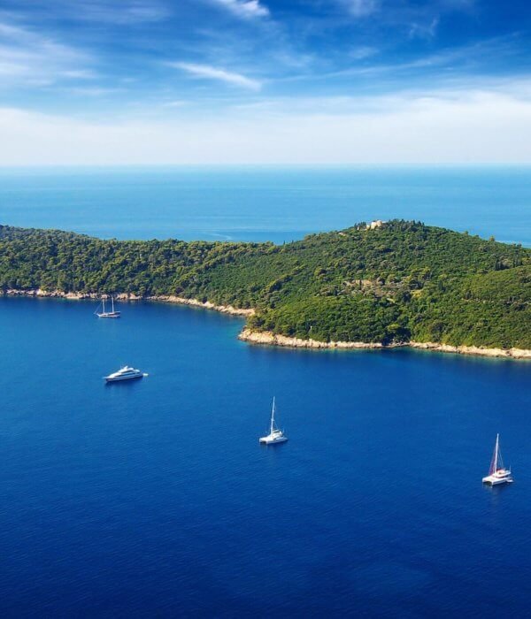 dubrovnik boat rent Elaphites & Lokrum Island Tour From Dubrovnik aerial photo