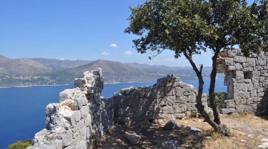 Iles Elaphites ruins on Lopud island