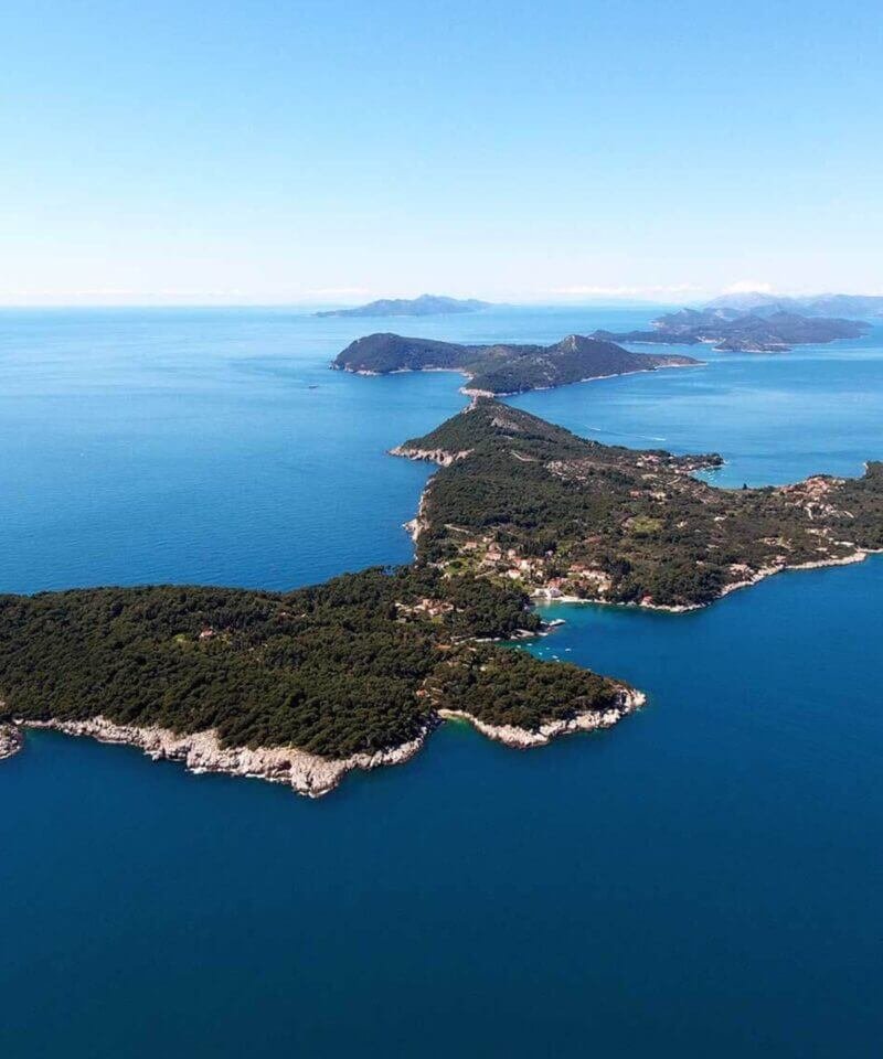 dubrovnik boat rent Elafiti Islands drone photo